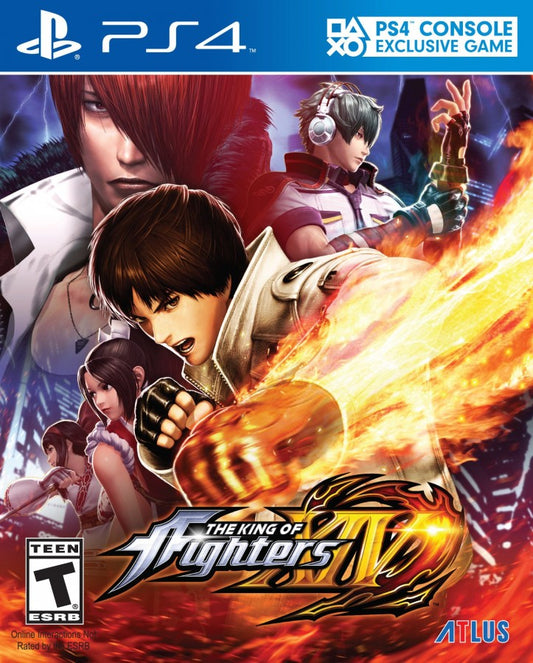 The King of Fighters XIV retro PS4 video game King of Fighters XIV fighting game arcade style combat team based battles competitive multiplayer SNK fighter console release cover art