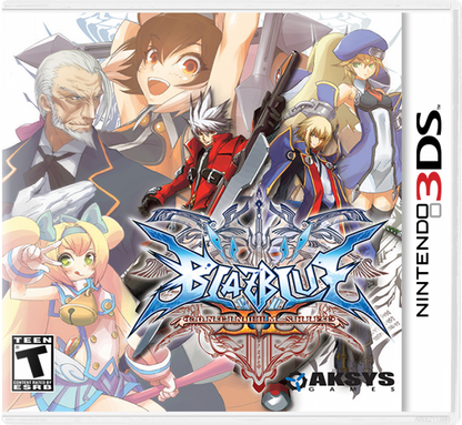 BlazBlue: Continuum Shift II cover art for Nintendo 3DS (3DS) fighting video game