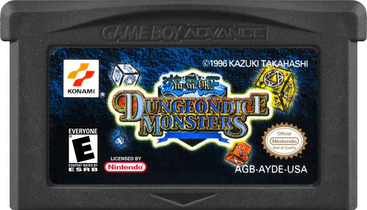 Game Boy Advance Yu-Gi-Oh Dungeon Dice Monsters strategy game cartridge art