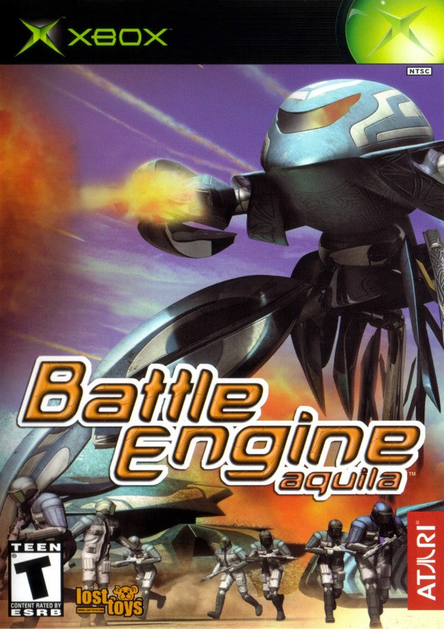 Battle Engine Aquila Xbox XBOX for first person shooter video game fans featuring futuristic mech combat transforming battle vehicle intense aerial and ground warfare sci fi military missions large scale battles strategic action immersive campaign collectible gaming appeal front cover art