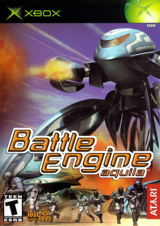 Battle Engine Aquila Xbox XBOX for first person shooter video game fans featuring futuristic mech combat transforming battle vehicle intense aerial and ground warfare sci fi military missions large scale battles strategic action immersive campaign collectible gaming appeal front cover art