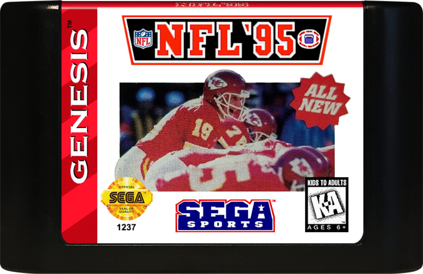 NFL 95 cartridge for Sega Genesis (GEN) video game