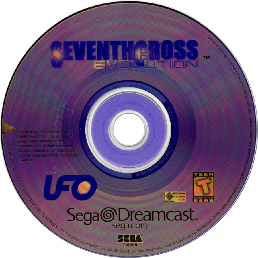 Seventh Cross Evolution Sega Dreamcast retro video game RPG disc
