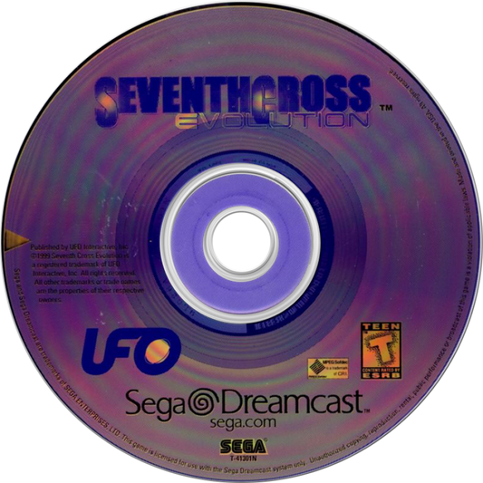 Seventh Cross Evolution Sega Dreamcast retro video game RPG disc