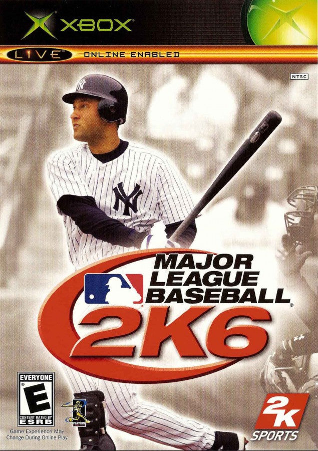 Major League Baseball 2K6 Xbox game featuring realistic MLB teams and players franchise mode exhibition play ESPN presentation online multiplayer and immersive baseball simulation gameplay cover art