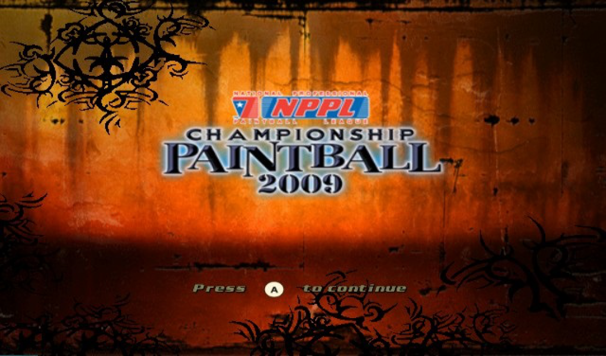 NPPL Championship Paintball 2009 – Nintendo Wii (Wii) paintball sports shooter simulation video game title screen