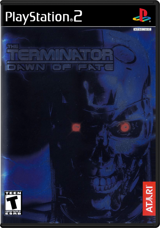The Terminator Dawn of Fate PlayStation 2 PS2 retro video game action shooter cover art (2002)