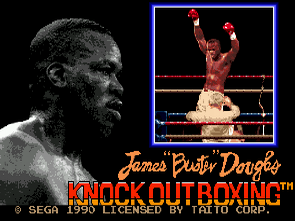 James Buster Douglas Knockout Boxing title screen for Sega Genesis (GEN) video game