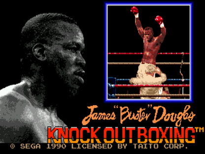 James Buster Douglas Knockout Boxing title screen for Sega Genesis (GEN) video game
