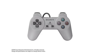 OEM PlayStation Classic Mini controller authentic official accessory wired USB connection original replica design for retro gaming system front of controller