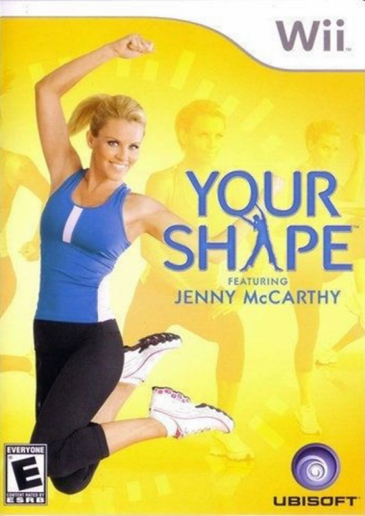 Your Shape: Featuring Jenny McCarthy cover art Nintendo Wii (Wii) featuring interactive fitness routines with camera‑based body tracking, personalized workouts, and guidance from Jenny McCarthy.