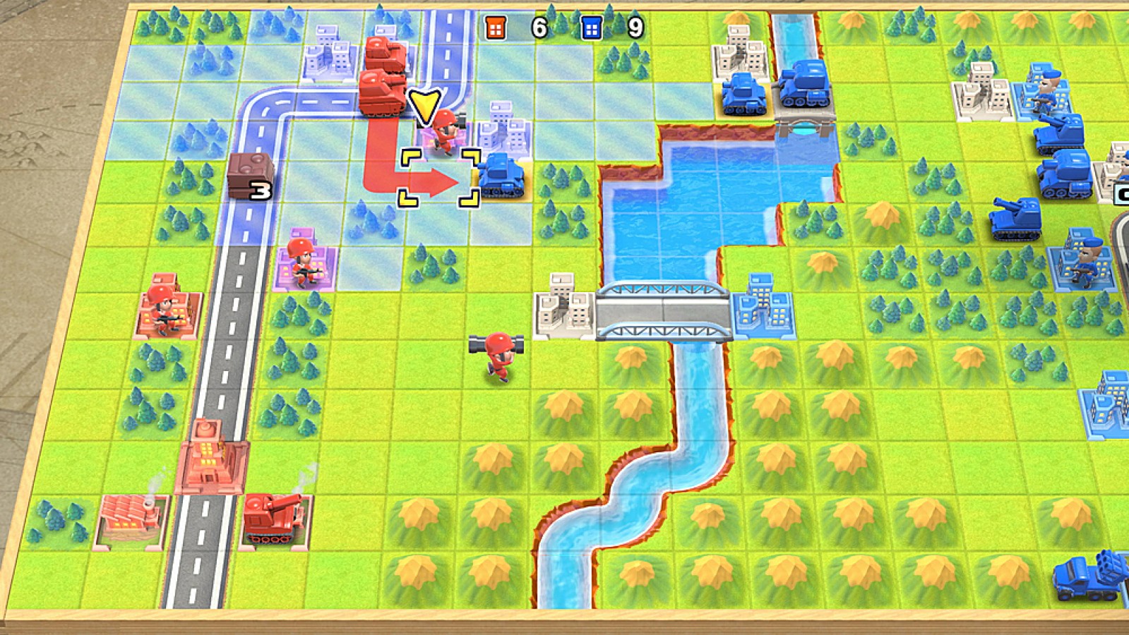 Advance Wars 1+2: Re‑Boot Camp cover art for Nintendo Switch (NS) featuring remastered tactical strategy gameplay, commanding armies across grid‑based battlefields with updated visuals and classic campaigns.