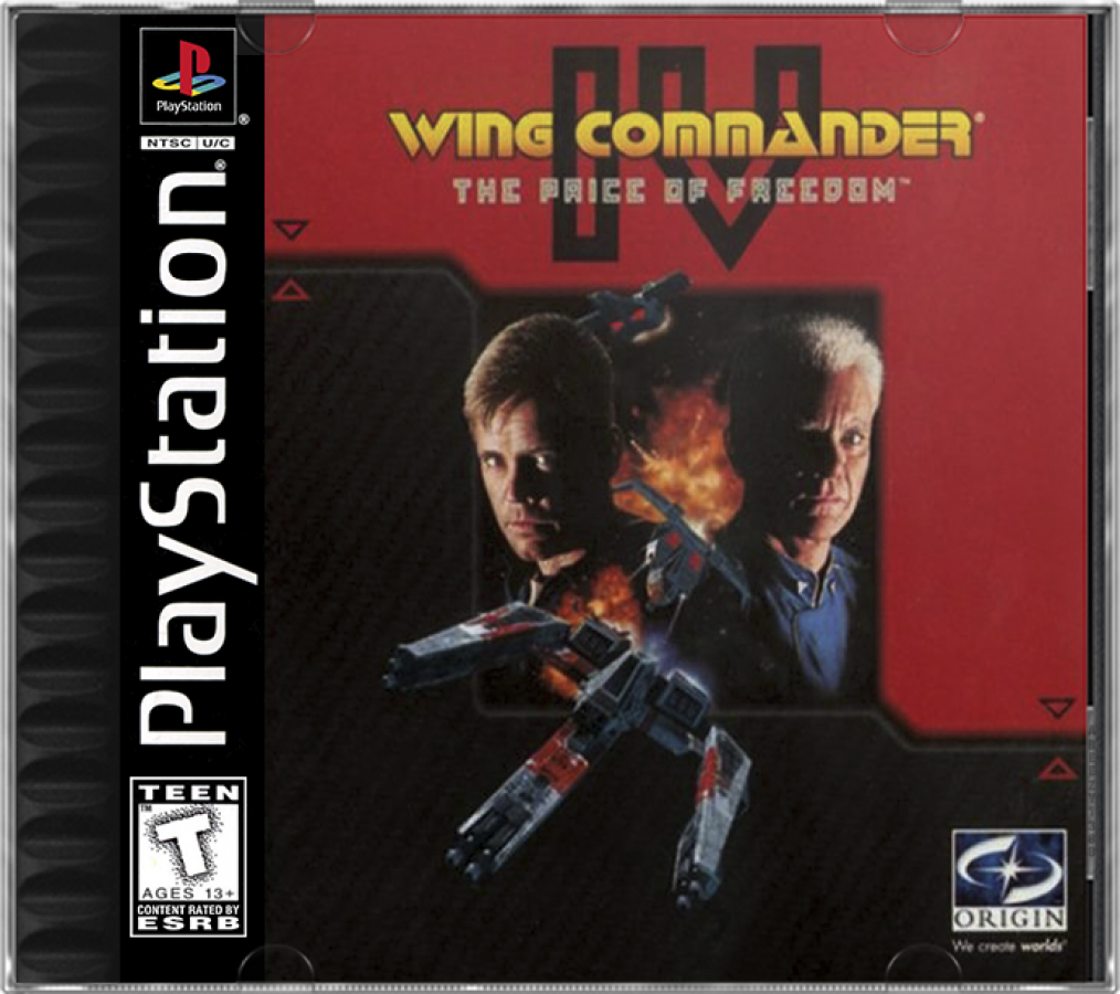 Wing Commander IV retro sci-fi space combat simulation game for PlayStation 1 (PS1) cover art