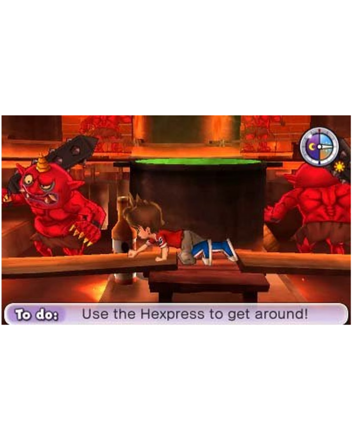 Yo-kai Watch 2 Psychic Specters Nintendo 3DS video game, PAL import edition, RPG adventure, monster collecting and battles, handheld console title gameplay screenshot