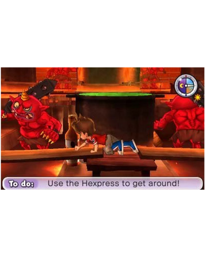 Yo-kai Watch 2 Psychic Specters Nintendo 3DS video game, PAL import edition, RPG adventure, monster collecting and battles, handheld console title gameplay screenshot