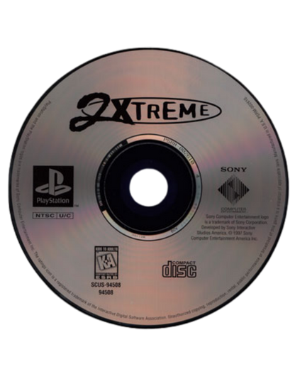 2Xtreme Greatest Hits PlayStation 1 PS1 video game, extreme sports racing, BMX, skateboarding, and rollerblading action, classic console title disc