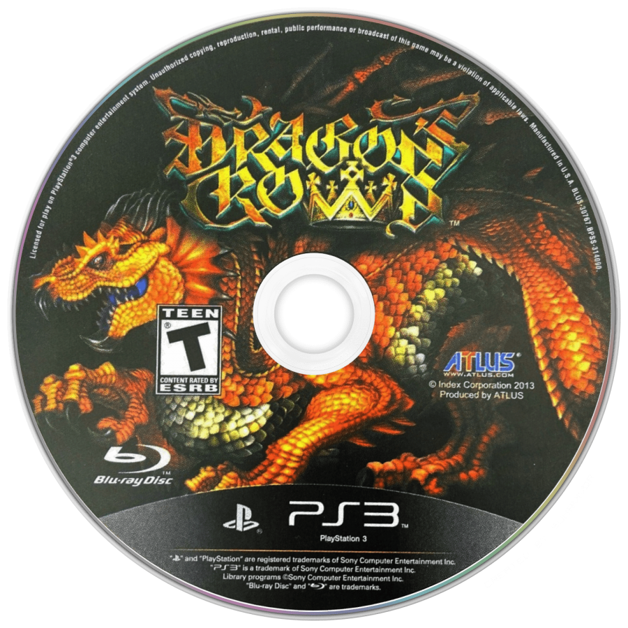 Dragons Crown disc art for PlayStation 3 (PS3) video game