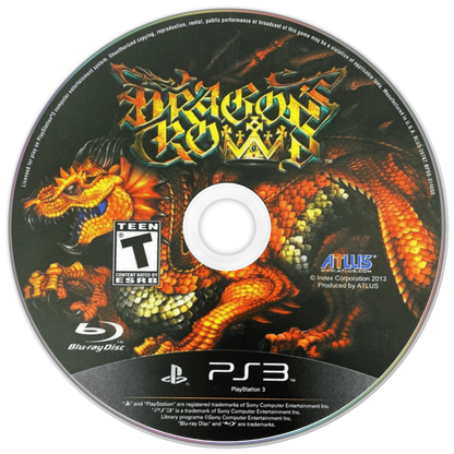 Dragons Crown disc art for PlayStation 3 (PS3) video game
