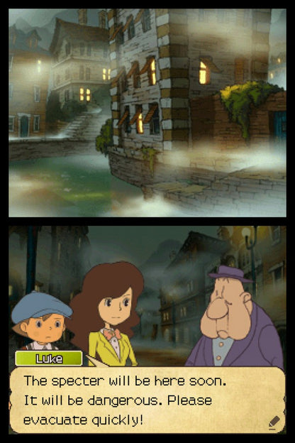 Professor Layton and the Last Specter Nintendo DS puzzle adventure game prequel series Layton gameplay