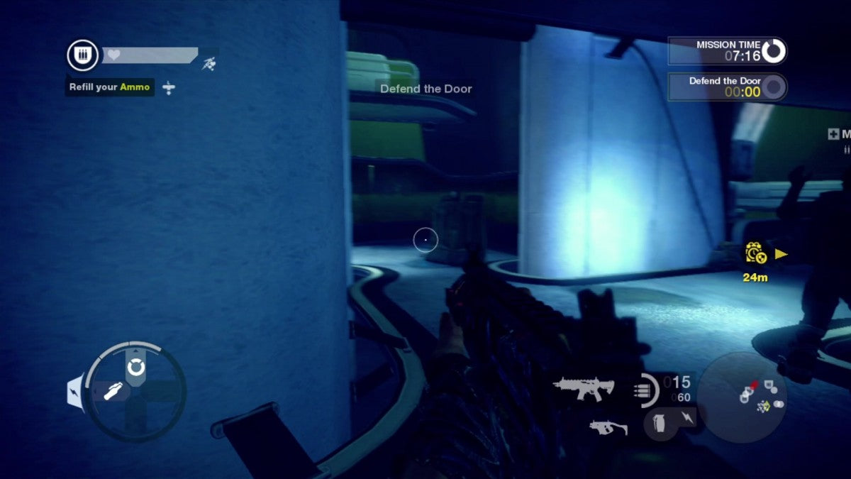 Brink gameplay for Xbox 360 (X360) first-person shooter parkour video game