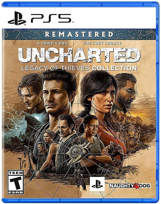 Uncharted Legacy of Thieves Collection cover art for PlayStation 5 (PS5) video game