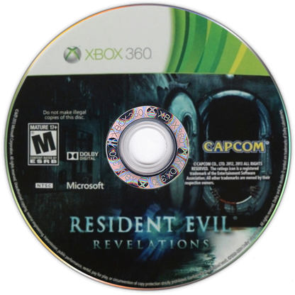 Retro Resident Evil Revelations inspired design featuring survival horror action aesthetic vintage handheld and console era atmospheric ship based outbreak tense exploration limited resources bio organic terror cinematic storytelling nostalgic Capcom horror presentation disc