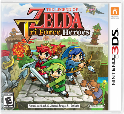 The Legend of Zelda: Tri Force Heroes cover art for Nintendo 3DS (3DS) action-adventure video game