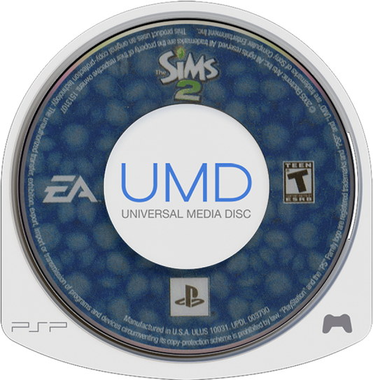 The Sims 2 UMD cover art for PlayStation Portable (PSP) video game