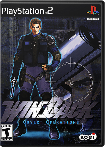 WinBack: Covert Operations – PlayStation 2 (PS2) video game cover image, tactical shooter.
