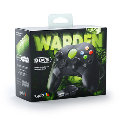 Warden Black Xbox Original wired controller by XYAB gaming accessory for classic Xbox consoles.
