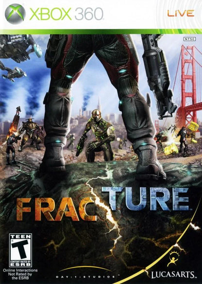 Fracture cover art for Xbox 360 (X360) sci-fi third-person shooter video game