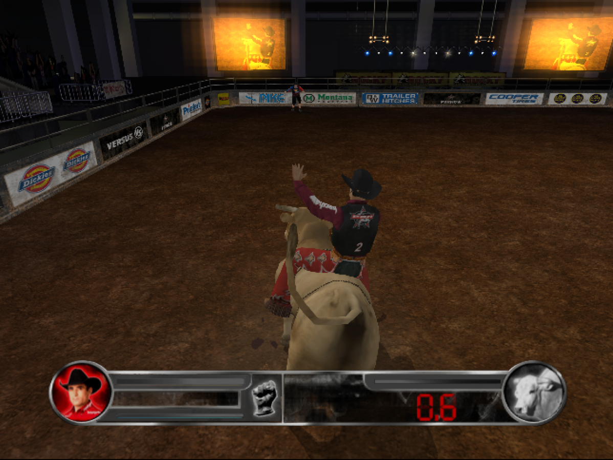 PBR Out of the Chute – PlayStation 2 (PS2) video game gameplay, professional bull riding sports game.
