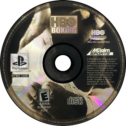 HBO Boxing retro PlayStation video game HBO Boxing sports boxing simulation realistic fighters arcade style combat multiplayer matches console title Sony PlayStation release disc