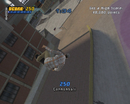 Tony Hawk's Pro Skater 4 PlayStation 2 PS2 video game featuring skateboarding action gameplay professional skaters trick combos grinding ramps skate parks career mode challenges high score objectives and classic 128 bit PlayStation 2 gameplay retro video game collection collectible gaming appeal gameplay