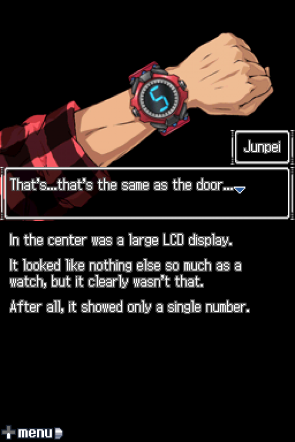 999: 9 Hours, 9 Persons, 9 Doors gameplay for Nintendo DS (DS) visual novel puzzle adventure video game