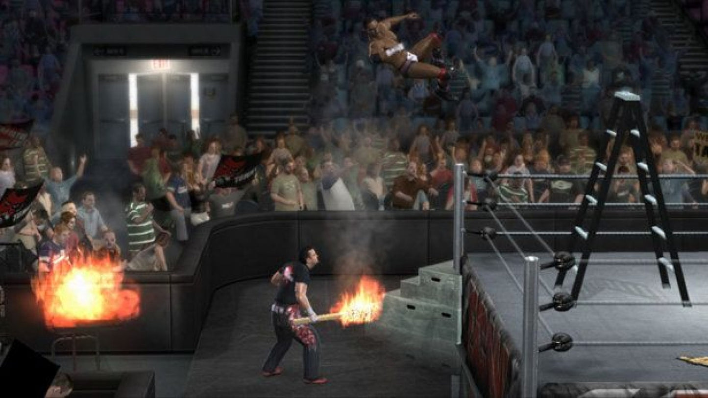 WWE SmackDown vs. Raw 2008 – PlayStation 2 (PS2) video game gameplay, pro wrestling.