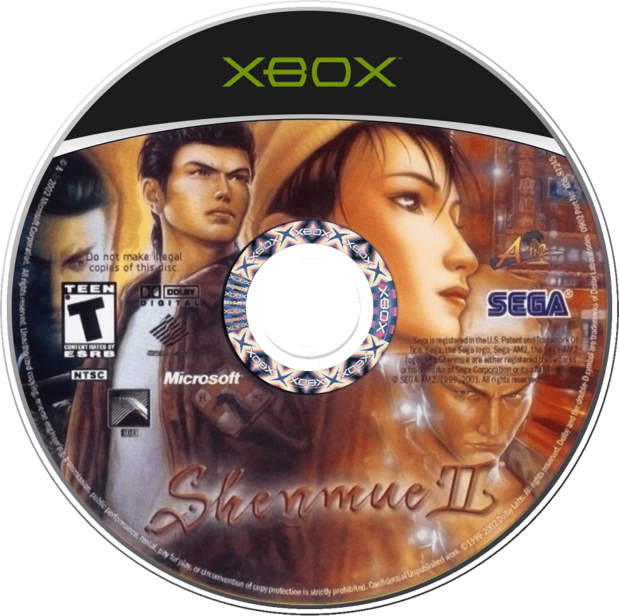 Shenmue II retro Xbox video game Shenmue open world martial arts adventure immersive storytelling investigation action exploration cinematic gameplay console title Xbox release disc