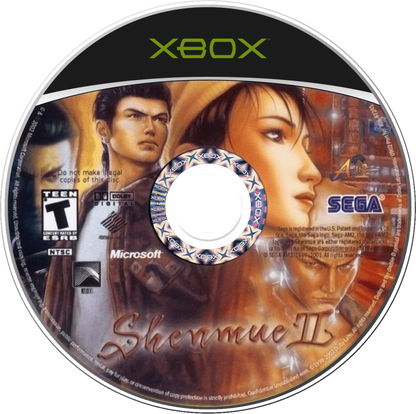 Shenmue II retro Xbox video game Shenmue open world martial arts adventure immersive storytelling investigation action exploration cinematic gameplay console title Xbox release disc