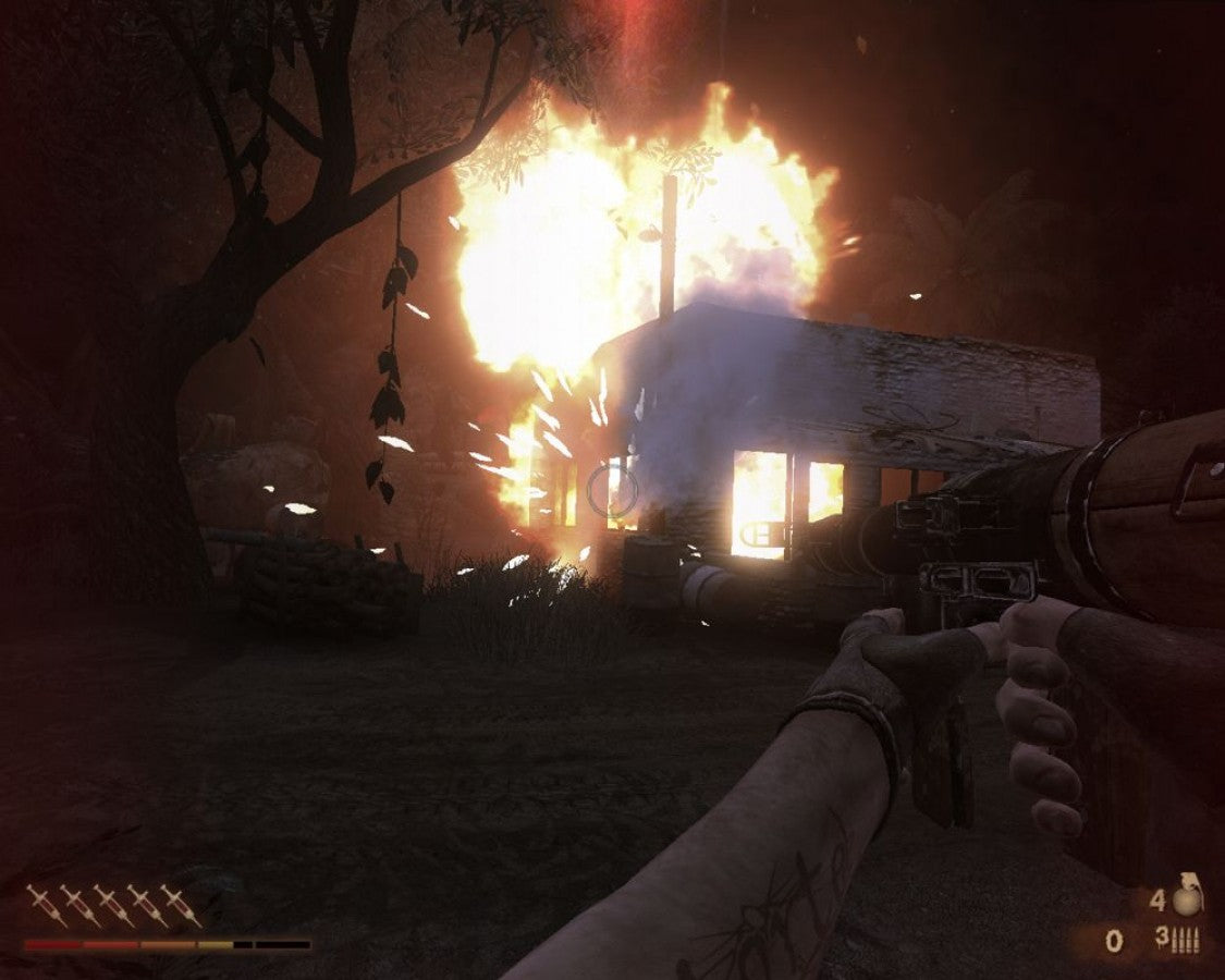 Far Cry 2 GameStop Edition for Xbox 360 with open-world firefighting and survival theme gameplay