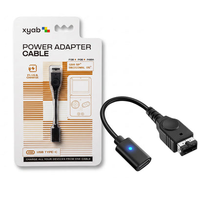 Nintendo GBA SP Original DS USB-C Power Cable Adapter charging accessory featuring USB-C connectivity compatible with Game Boy Advance SP GBA SP and original Nintendo DS systems convenient power and charging support replacement cable portable Nintendo gaming setup and classic gaming accessory appeal
