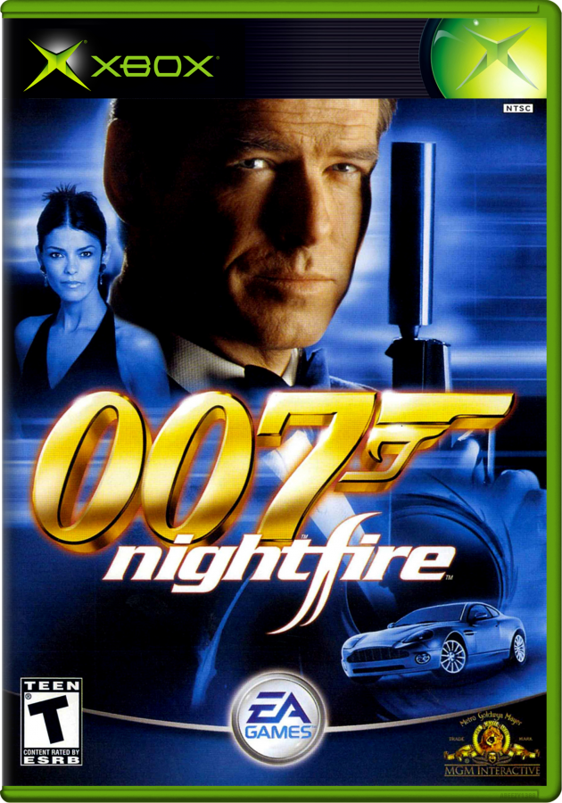 007 Nightfire Xbox game featuring first-person shooter action, espionage missions, and cinematic James Bond adventure gameplay cover art
