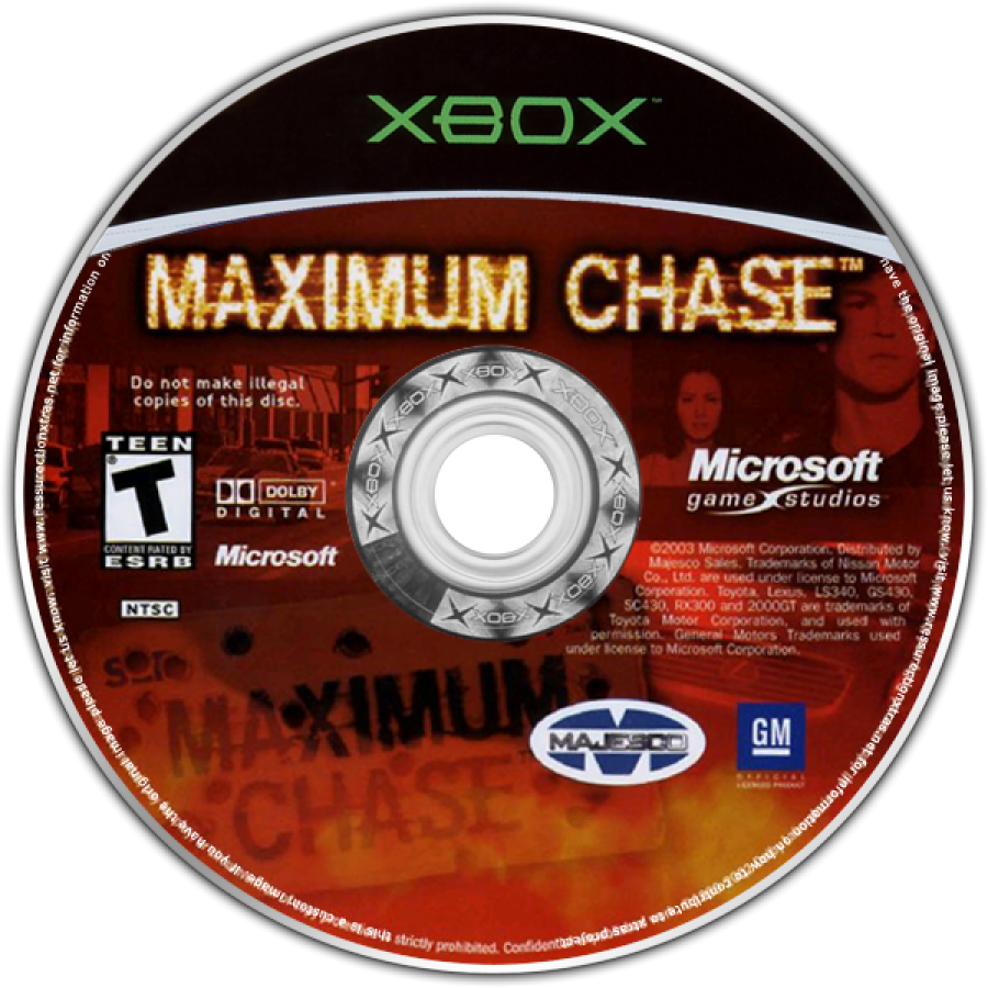 Maximum Chase disc for Xbox (XBOX) video game