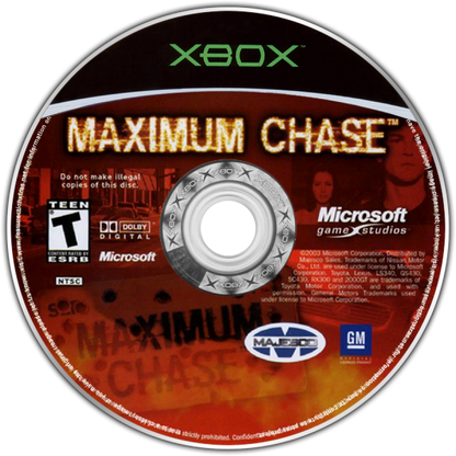 Maximum Chase disc for Xbox (XBOX) video game