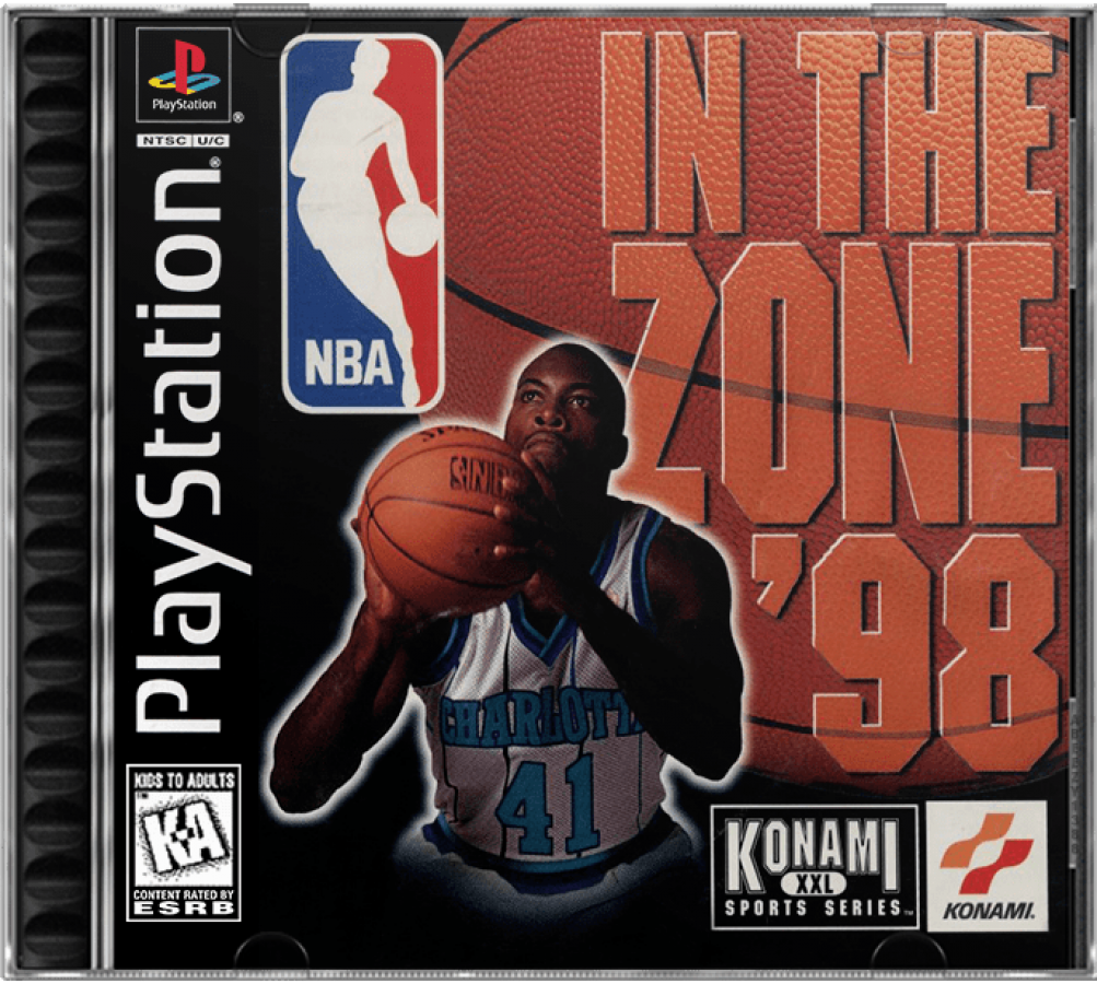 NBA in the Zone '98 cover art for PlayStation 1 (PS1) video game