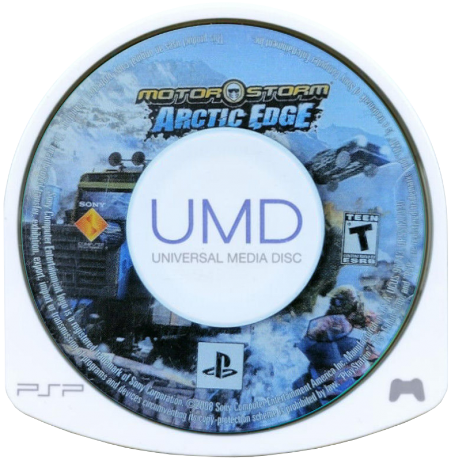 MotorStorm: Arctic Edge disc for PlayStation Portable (PSP) racing game