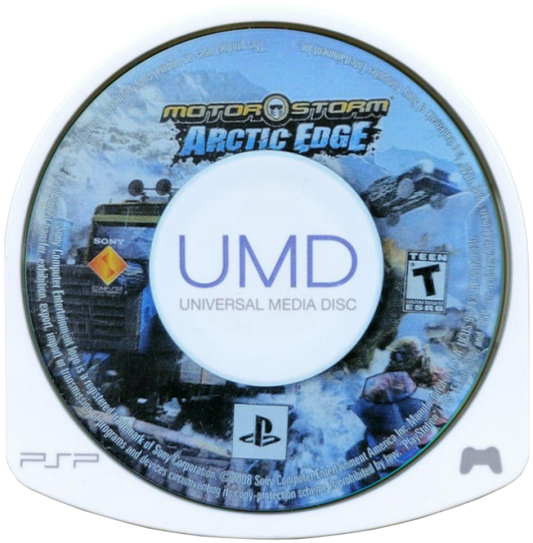 MotorStorm: Arctic Edge disc for PlayStation Portable (PSP) racing game