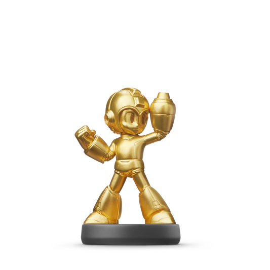 Gold Mega Man Amiibo Super Smash Bros Series Nintendo Amiibo collectible gold Mega Man figure from the Super Smash Bros series NFC compatible collectible character toy for Switch Wii U and 3DS games