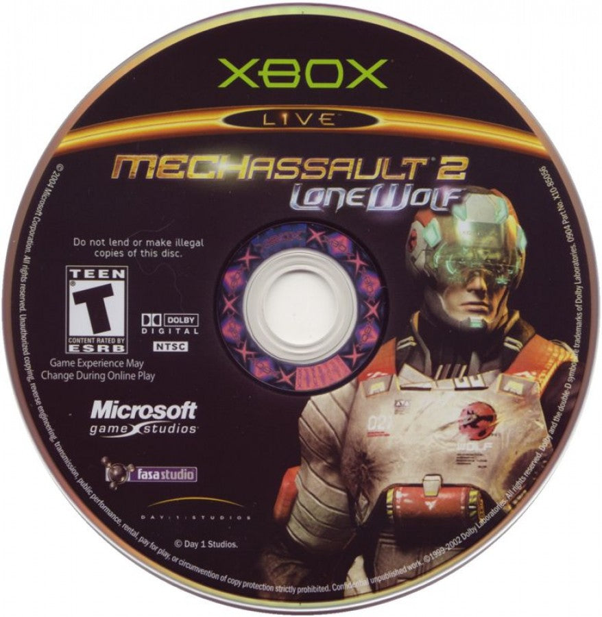 MechAssault 2 Lone Wolf Limited Edition retro Xbox video game MechAssault futuristic mech combat robotic warfare sci fi action shooter explosive battles multiplayer campaign special edition console title Xbox release disc