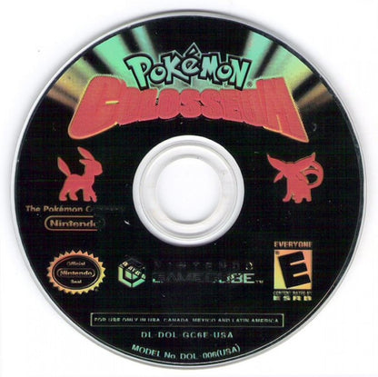 Pokémon Colosseum disc for Nintendo GameCube (GC) Pokémon RPG battle video game