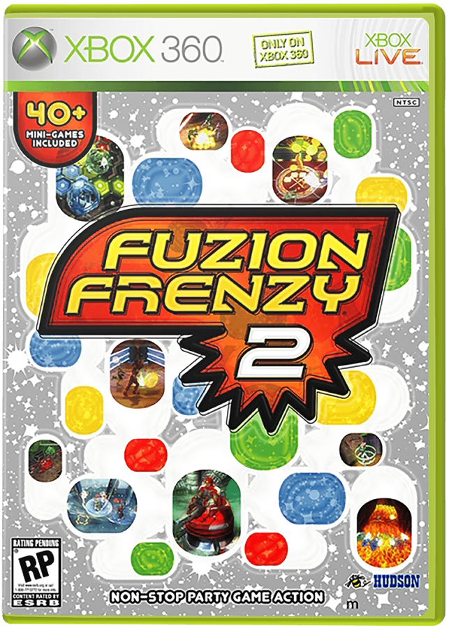 Fuzion Frenzy 2 cover art for Xbox 360 (X360) multiplayer party video game